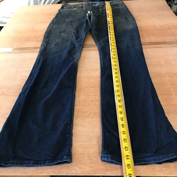 Hudson Barbara Jeans Women 34 Blue Ombre Foil Flared Wide Leg High Rise 16624 - Picture 6 of 14